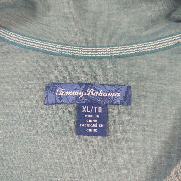Tommy Bahama Men's XL Heather Green Pullover 1/4 Zip Sweater Sweatshirt NWT - Picture 8 of 14